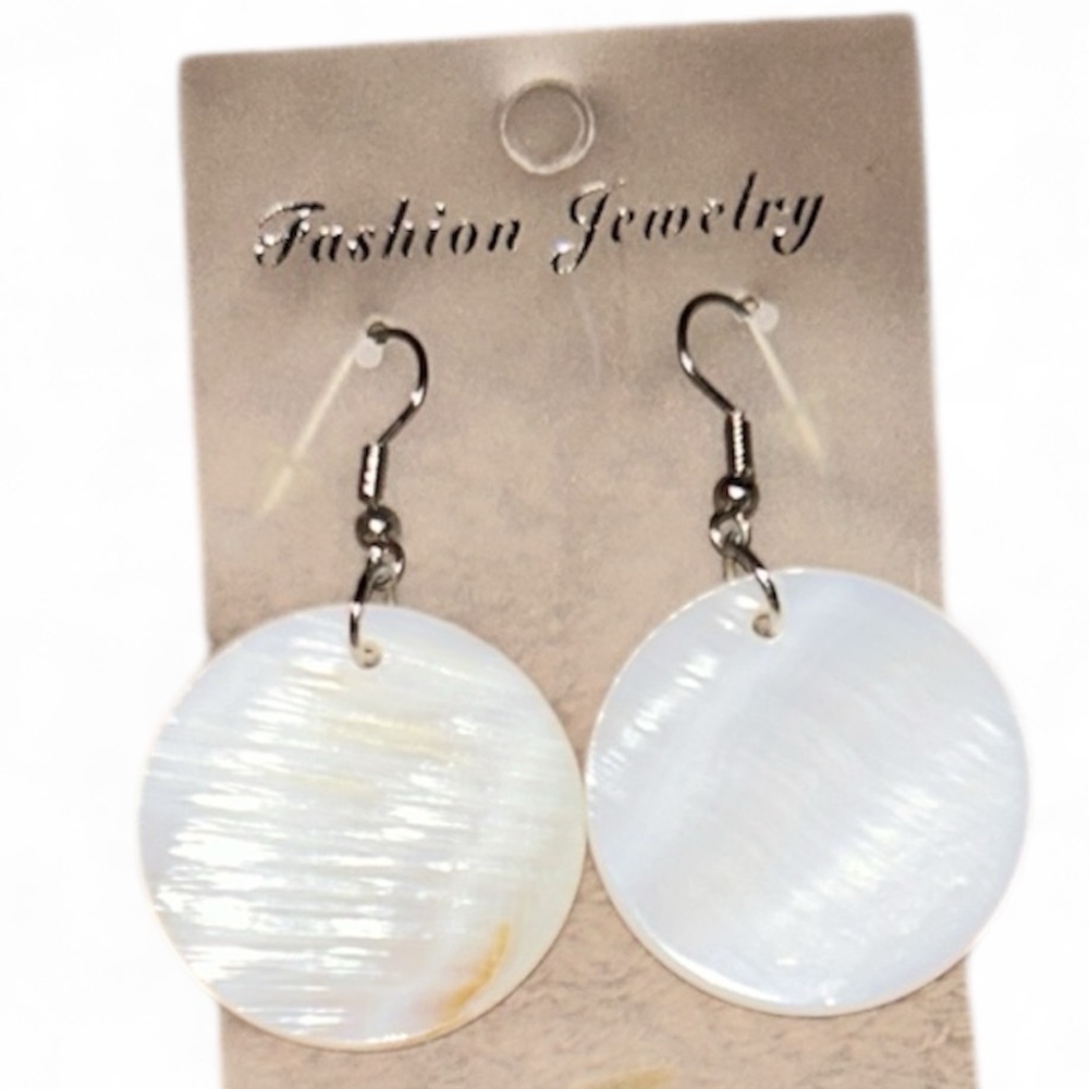 Elegant White Dangle Earrings